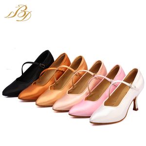 Dance Shoes BD dancer's standard shoes Classic Satin all season high heel female dance shoes soft outsole modern dance 138 230729