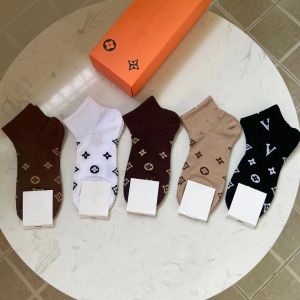 Unisex Designer High-End Socks Over Knee Stockings Breathable Cotton Fashion Box