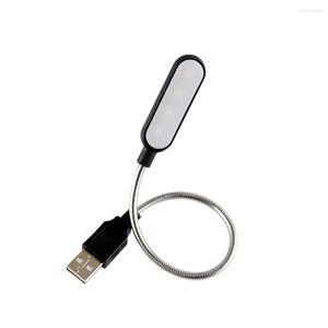 Настольные лампы мини -книжная лампа Портативная USB Night 4 Светодиодный белый/теплый цвет для ноутбука для ноутбука.