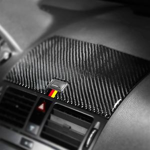 Mercedes W204 C Sınıfı 2007-2010 Otomatik Aksesuarlar 318Z için İç Karbon Fiber Araba Sticker Araba Navigasyon Paneli Çıkartma Trim Kapak