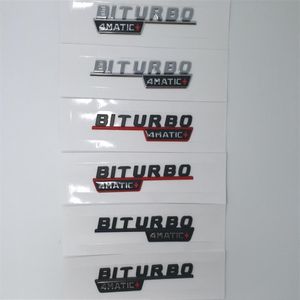 1pair Matte Black Chrome Turbo 4matic Biturbo 4matic Emblem Badge Fender SuperGharc