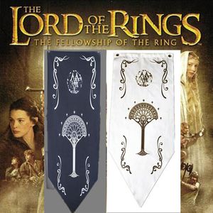 Banner Flags 35x90cm 46x150cm Lord Ring House Banner Stark Harita bayrağı duvar büyüsü KTV Bar Ev Okulu Cosplay Party Hediye Dekoru Siyah 230729