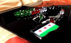 Akrilik Plastik Lucite Free Suriye bayrağı Syrie Tasbih Suriyolar Kolye Bilezik Misbaha Masbaha Tesbih Syrien Dua Boncukları Tespih Sibha Telefon Vaka 230728