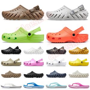 croc echo sandals clog classic designer cross-tie echo slides slippers kids men women sandal beach shoes clogs cros bayaband slip-on flip flops sliders shoe