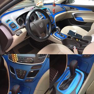 Para buick regal 2014-2016 estilo de carro 3d 5d fibra de carbono interior do carro console central mudança de cor moldagem adesivo decalques329s