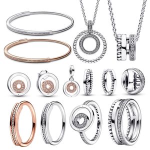 925 Silver Set для женщин оригинальные серьги с кольцами ожерелья сеть мода Оптовая фирменная украшения бесплатная доставка.