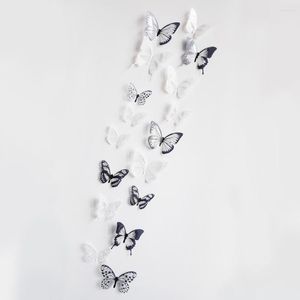 Наклейки на стены 18 шт./Лот 3D Эффект хрустальные бабочки наклейка красивая бабочка для детской комнаты наклейки на дом украшения на