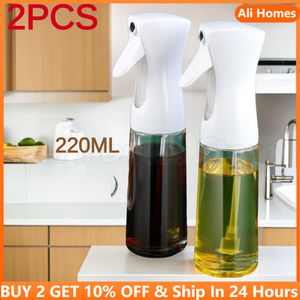 Herb Spice Tools 2 PCS Oil Cooking Bottle 220ML Kitchen Spray Baking Olive Sprayer Roller Vinagre Dispenser Salad 230729