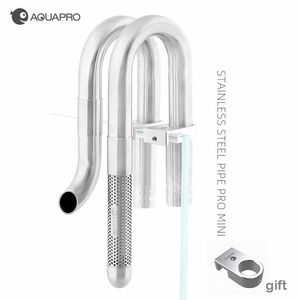 Filtration Heating Mini Fishing Inlet Outlet Pipe Filter Accessories Water For Aquarium Stainless Steel Fish Tank Shrimp Hose Holder Decoration 230729