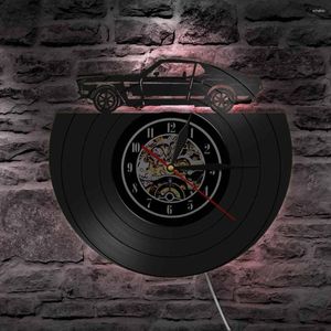 Настенные часы классические супер гонки автомобиль Art Clock Automobile LP Record для паба Bar Club гостиная домашняя декор подарок