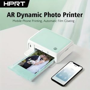 HPRT Küçük HD Kablosuz Mobil Fotoğraf Yazıcısı, Cep Telefonu Wi-Fi Bağlantısı, Renkli Çok Boyutlu İsteğe Bağlı, 300DPI Sublimasyon Mürekkepsiz Baskı 4*6
