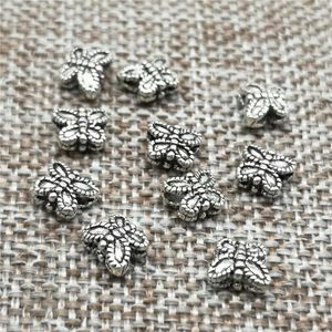 Свободные драгоценные камни 20 кусочков 925 серебряных серебряных бусин бабочки для браслетного ожерелья