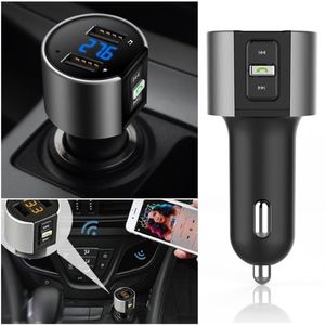 Новый высококачественный беспроводной автомобиль Bluetooth FM-передатчик Radio Adapter Car Kit Black Mp3-плеер USB-заряд DHL UPS 2795