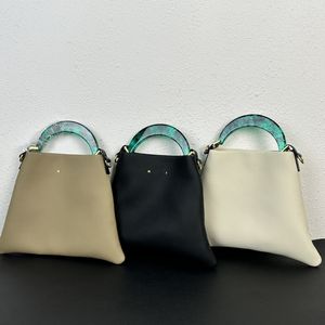 Designer Mar Tote Bags Borse in vera pelle da donna Manico verde giada Luxury Green White Fashion 3 cloros Borse di grande capacità