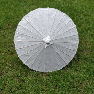 Yüksek kaliteli beyaz bambu kağıt şemsiye şemsiye dans eden düğün gelin partisi dekor gelin düğün parasolleri beyaz kağıt şemsiyeler 100pcs