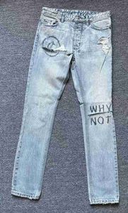 2023 Kusbi Jeans Erkek Tasarımcıları Pants KSB Erkekler İlkbahar/Yaz Yıpranmış Deliklerle Yıkanmış Slim Fitting Stretch 30-40JZKP