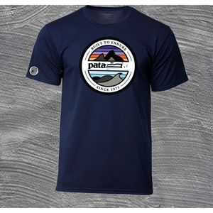 Футболка Мужская рубашка Дизайнер Т -рубашки Графические футболки мужские футболки хлопковые голубое черное, что на открытом воздухе поднимается на гору.