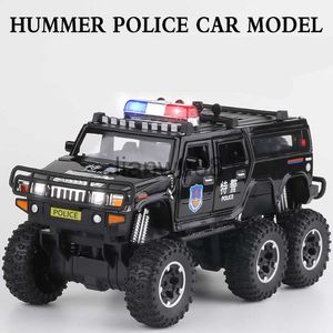 Diecast Model Cars 132 Hummer H2 66 Big Tire Alloy Car Model Diecasts Metal Toy Modified Police Offroad Vehicles Car Model Kids Gift A199 x0731