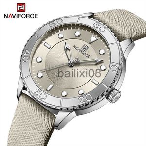 Другие часы Naviforce Новый дизайн Ladies Watch Watch Watch Whate Women Watch Hate High Casual Clock Водонепроницаемые женские кожаные часы J230728