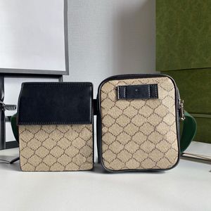 Yüksek kaliteli tasarımcı çantası erkek büyük kapasiteli portatif omuz çantası üst düzey mizaç crossbody çanta çok fonksiyonlu cüzdan kart çantası 450956