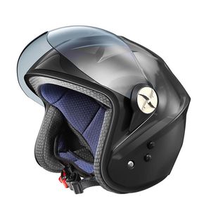Motosiklet Kask Güneş Akıllı Bluetooth Lokomotif Yarım Kask Fan Elektrikli Aracı Yol Motokros Motosikletleri ATV Çapraz 214W