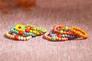Странд 1PEECE Керамические этнические изящные браслеты для женщин ювелирные украшения многоцветные нежные упругие изделия из бисера.