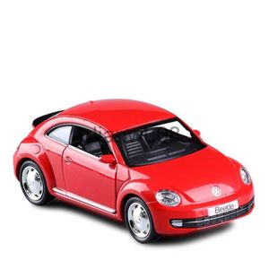 Diecast Model Cars 136 VOLKSWAGEN Beetle Diecast Alloy Metal Licensed Collection Collectible Car Model New Pull Back Toys Vehicle F311 x0731