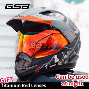 Motosiklet Kaskları GSB XP14 Motosiklet Kask Erkekler Motokros Kask Tam Yüz Moto Kask Çapraz Yokuş Offroad Kask Erkekler Casco Moto Eco Onaylı X0731