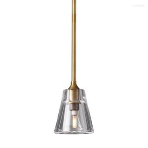 Kolye lambalar Nordic Vintage Uzun Kutup Işıkları Loft Led Yatak Odası Demir Amerikan Ülke Tarzı Yemek Damla Cam Asma Aydınlatma