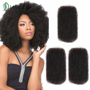 Hair Bulks Afro Kinky Bulk Human Brazilian Hairs For Braiding 1 Bundle 30g pc Natural Color Braids No Weft 230728