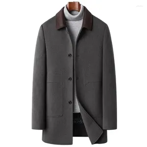 Trench da uomo BATMO 2023 Cappotto invernale in lana da uomo 80% piumini d'anatra bianca Cappotto spesso YC316