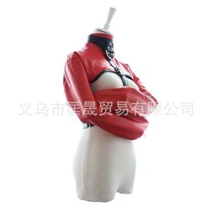 3 Size Female Sofe Leather Adjustable Bound Bondage Show Breast Straitjacket Coat For Women Erotic Bandage Adult Sex Games Toy Y201118