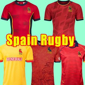 Международная лига Испания 2023 Домашняя футболка по регби Национальная сборная Испании по регби Футболки 2022 Чемпионат мира по регби 2021 дома на выезде