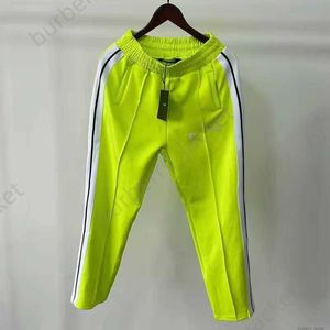 Mens Pants Palms Melekler Tasarımcı Spor Sıradan Uzun Pantolon Fermuar Elastik Bel Jogger Pantolon Jogging Pantolon Spor Giyim Soprtpants Pa Stripe Fashion 99hj