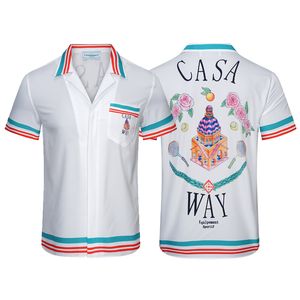 Casa Designer erkek tişörtü lüks bayan ve erkek t gömlek moda klasik Tees kısa kollu ve V yakalı tişört