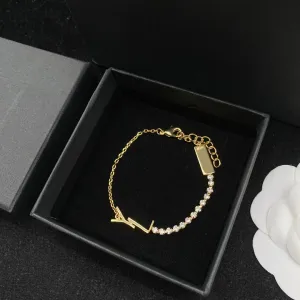 Bracciale di design da donna Collana con diamanti Gioielli in argento Bracciale con ciondoli in oro Moda Gioielli di lusso stile accessori quotidiani regalo con scatola G231118PE-3