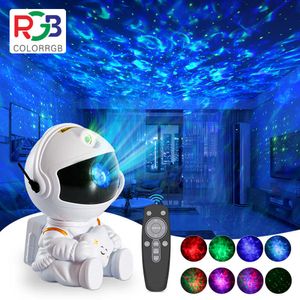 Night Lights Astronaut Galaxy Projector Night Light Gift Starry Sky Star USB Led Bedroom Night Lamp Child Birthday Decoration Remote Control P230331