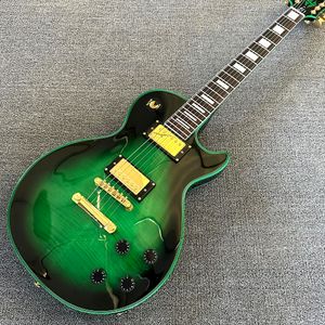 Özel Mağaza, Çin'de Yapıldı, Yüksek Kaliteli Elektro Gitar, Altın Donanım, Yeşil Gitar, Ücretsiz Kargo
