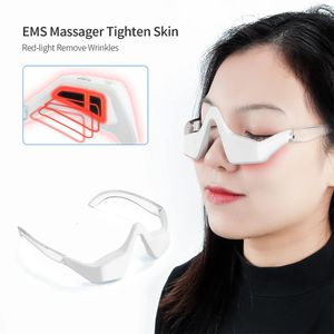 Eye Massager 3D Smart EMS Micro Current Pulse Red Light Therapy Eye Massager Fatigue Relieve Wrinkle Reduction Blood Circulation 231031