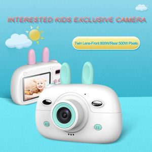 Dijital Kameralar Taşınabilir Çocuklar Kamera Akıllı Odak Mod Büyük Ekran Çocuklar Kids için Mini Çift Lens1 Wini22