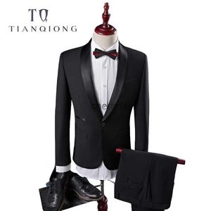 Erkekler Suits Blazers Tian Qiong Ucuz Yeni Ceket Pantolon Tasarımları Yüksek Kaliteli Pamuk Siyah Sıradan Takım Takımlar Erkekler Düğün Adresi Günlük Takım Elbisen Erkekler Artı Boyut S-4XL YQ231101