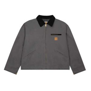 2023 Erkek Ceket Moda Markası Carhart Yeni Yıkanabilir Eski American Detroit Work Giyim Tuval Ceket Baxq Gevşek Tasarım