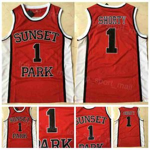 Фильмы Fredo Starr Sunset Park 1 Короткие баскетбольные майки мужчина мужской колледж Университет Формана дышащие для спортивных фанатов Pure Cotton Team Color Red Sale NCAA