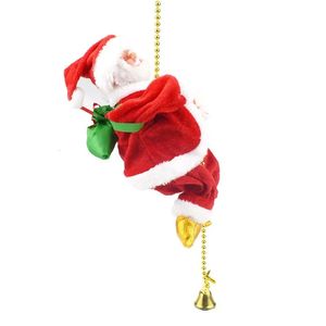 Noel dekorasyonları tırmanma boncukları Noel Baba Müzik Elektrik Bebek Halat Noel Hediyeleri Süsler Çapraz Sınır Toptan Moda Satış Komik Yetişkin 231101