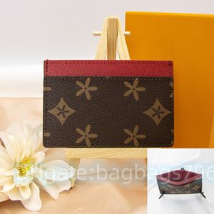 M60067 коричневые цветочные мешки 3 CREDIT CARD Слоты карты обложка Mani Mini Wallet Zip Covers Women Women Key Cals