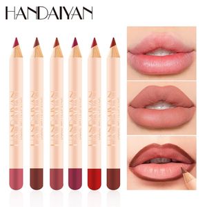 Lip Pencils HANDAIYAN 12 Color Matte Mouth Red Lip Pencil Set Easy To Use Velvet Matte Lip Gloss Natural and Durable Lip Liners Cosmeticos 231031