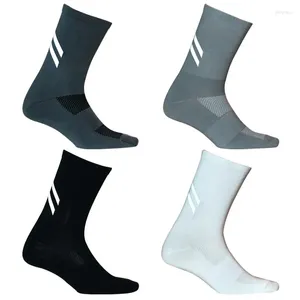 Спортивные носки DH, дышащие, впитывающие пот, быстросохнущие, для мужчин и женщин, четыре сезона, светоотражающие велосипедные носки