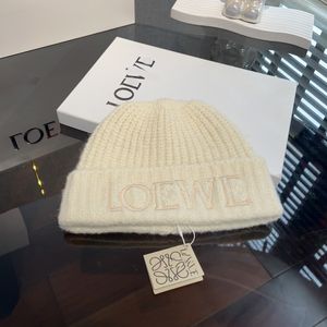 Шариковые кепки, модная шерстяная вязаная шапка для женщин, дизайнерская шапка-бини Loewe, зимняя кашемировая теплая шапка для мужчин, подарок на день рождения