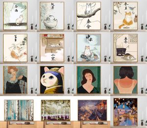 Картины «Китайские времена года», набор для рисования по номерам, ручная роспись, домашний декор, рисунок на холсте, сделай сам, масляная краска, фотографии Nu5683961