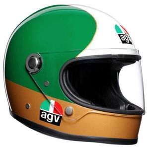 AGV Tam Kasklar Erkek ve Kadın Motosiklet Kaskları AGV X3000 AGO 01 Kırmızı / Beyaz / Yeşil Motosiklet Motosiklet Kaskı WN-9IW3